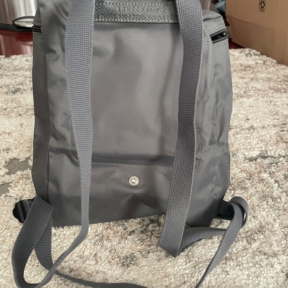 NEW Longchamp Le Pliage Small Canvas Backback- Grey - Picture 2 of 10